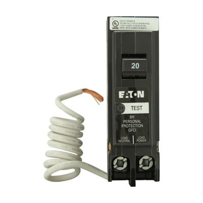 C-H BRN120GF BR GFCI 20A PIGTAIL NEUTRAL 5MA 1 POLE 10KAI