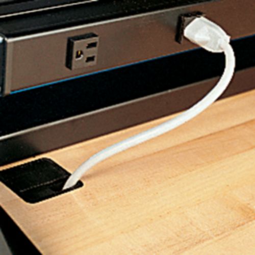 Cable grommets in Eaton TechBench workstation